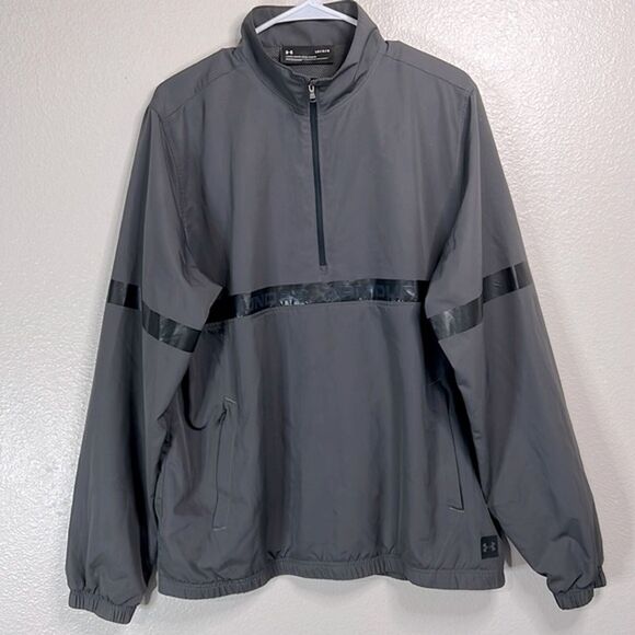 Under Armour Men's Large Gray Half Zip Pullover Athletic Sweatshirt - Picture 1 of 9